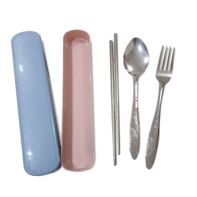 Jual Sendok Garpu Sumpit Stainless Steel With Box Peralatan Makan Set Murah Terbaru Juni 2021 Blibli