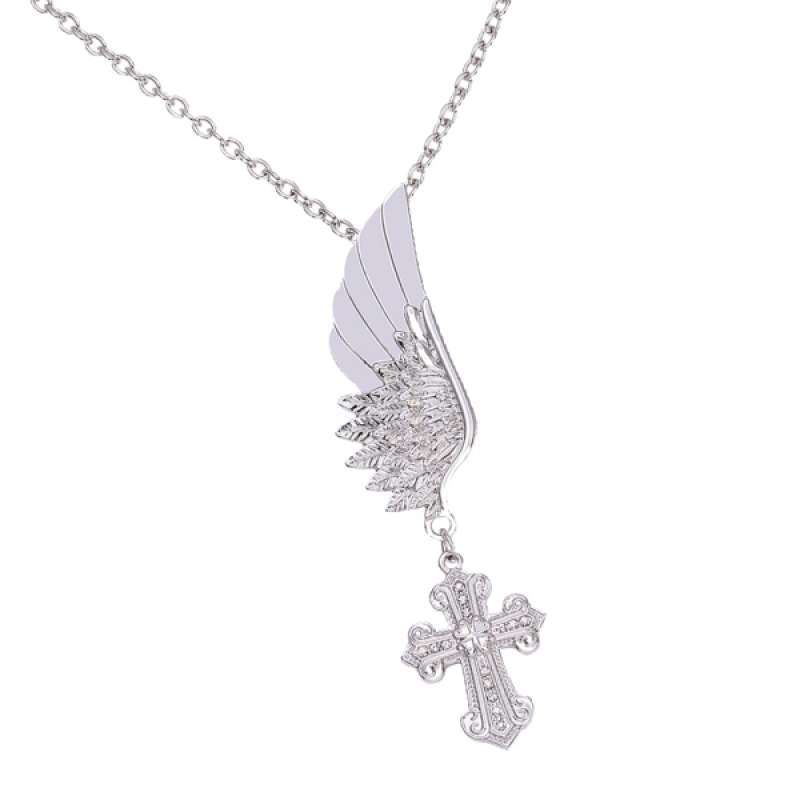 Jual Women Silver Angel Wing Brooch 