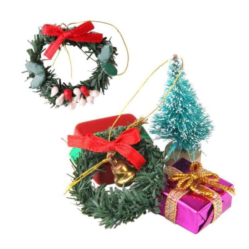 Jual 1 12 Dolls House Christmas Tree Garland Wreath Gift Box Christmas Ornaments Online November 2020 Blibli Com