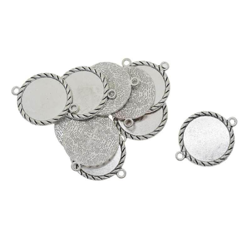Promo 10x Blank Bezel Round Cameo 