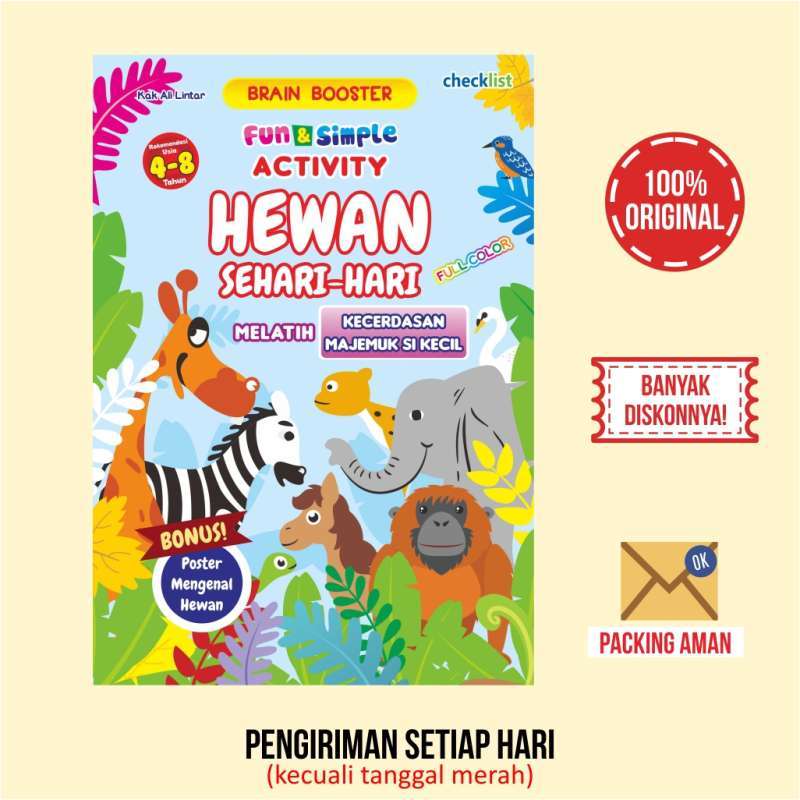 Buku Aktivitas Anak Paud Tk Fun Simple Activity Hewan Sehari Hari Bonus Poster Terbaru Agustus 2021 Harga Murah Kualitas Terjamin Blibli
