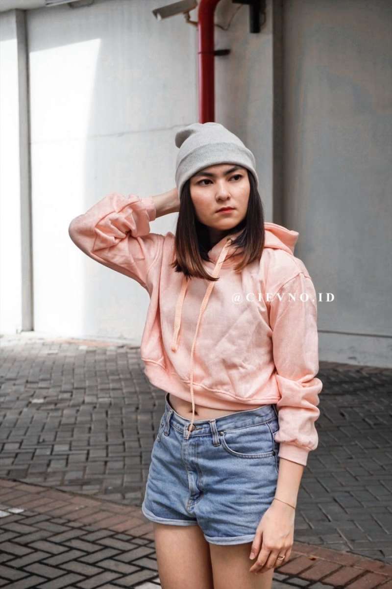 Hoodie hot sale crop polos