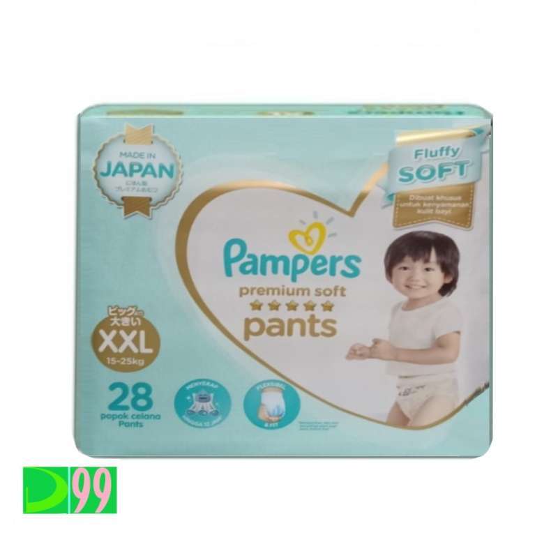 Jual Pampers Premium Soft Pants Popok Celana Bayi Size XXL 28