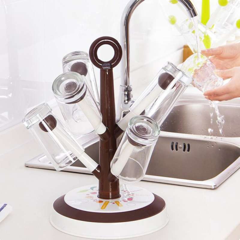 Jual Plastic Mug Rack Holder Tree Coffee Cup Storage Stand Kitchen Organizer Online Maret 2021 Blibli