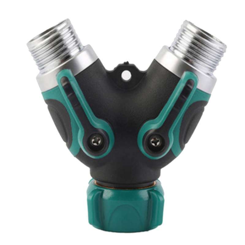 Jual 2 Way Y Shape 3 4 Double Garden Hose Tap Adapter Outdoor Connector Splitter Online November 2020 Blibli Com