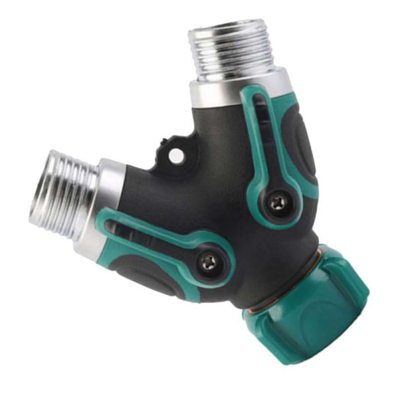 Jual 2 Way Y Shape 3 4 Double Garden Hose Tap Adapter Outdoor Connector Splitter Online November 2020 Blibli Com