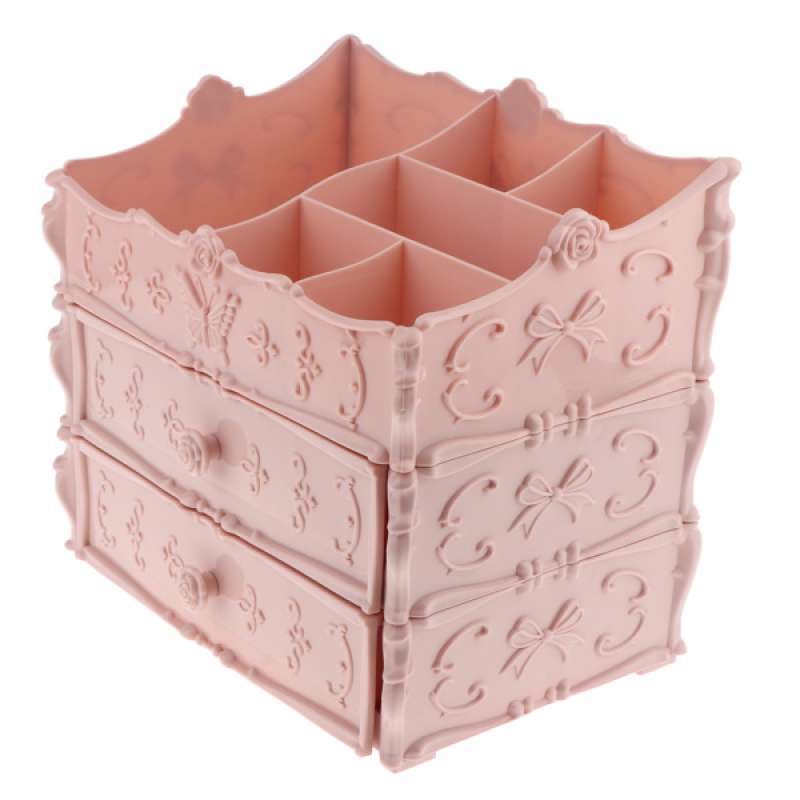 Jual 2 Drawers Storage Organizer Empty Case For Cosmetics Makeup Beauty Aids Skin Care Products Kitchen Office Supplies Online November 2020 Blibli Com