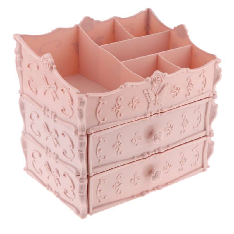 Jual 2 Drawers Storage Organizer Empty Case For Cosmetics Makeup Beauty Aids Skin Care Products Kitchen Office Supplies Online November 2020 Blibli Com