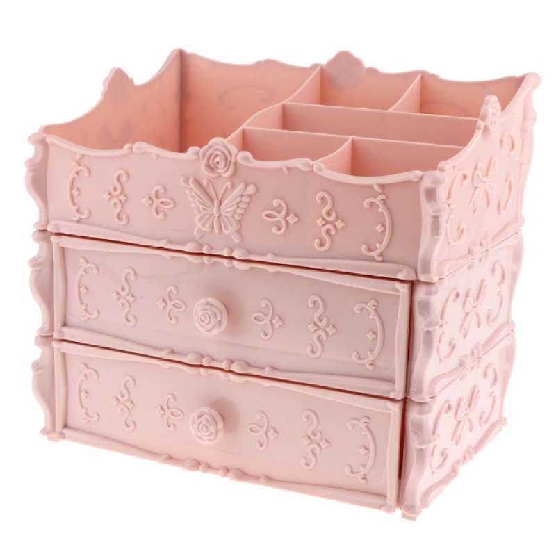 Jual 2 Drawers Storage Organizer Empty Case For Cosmetics Makeup Beauty Aids Skin Care Products Kitchen Office Supplies Online September 2020 Blibli Com