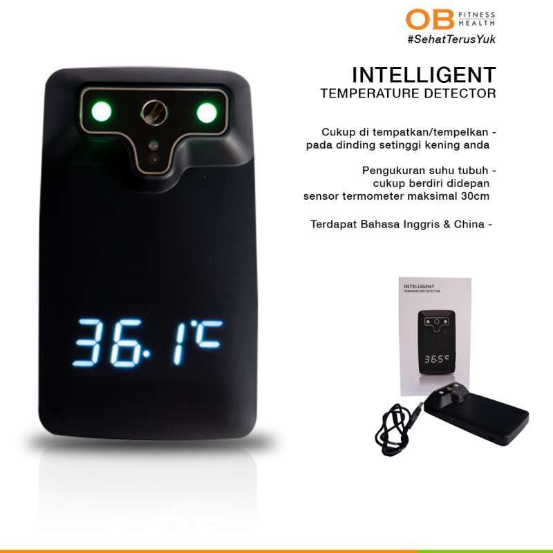 Jual Ob Fit Termometer Infrared Dinding Wall Mounted Thermometer Digital Al Online November 2020 Blibli Com