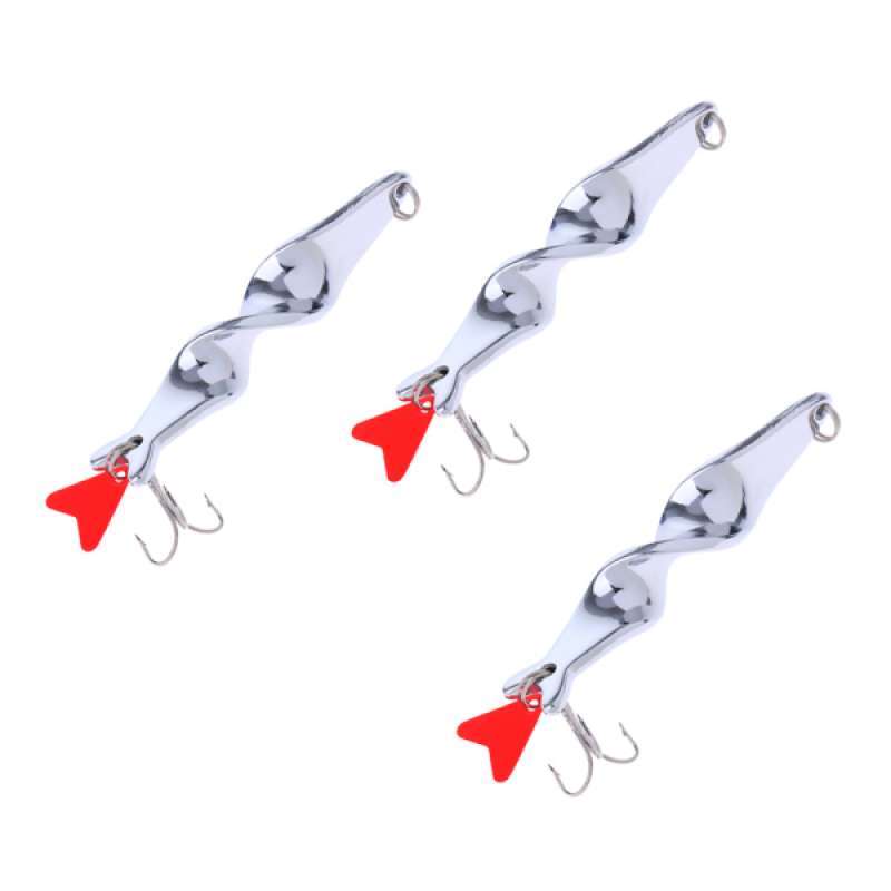 3pcs Fishing Sequins Lures Metal Spoons Hard Baits Spinner Lure Twist Lure 