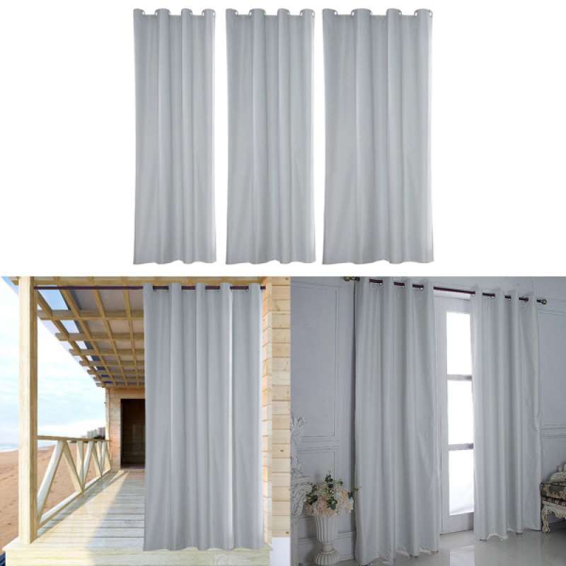 Jual 3pcs Indoor Outdoor Curtains Waterproof Blackout Curtains For Patio Pavilion Online Oktober 2020 Blibli Com