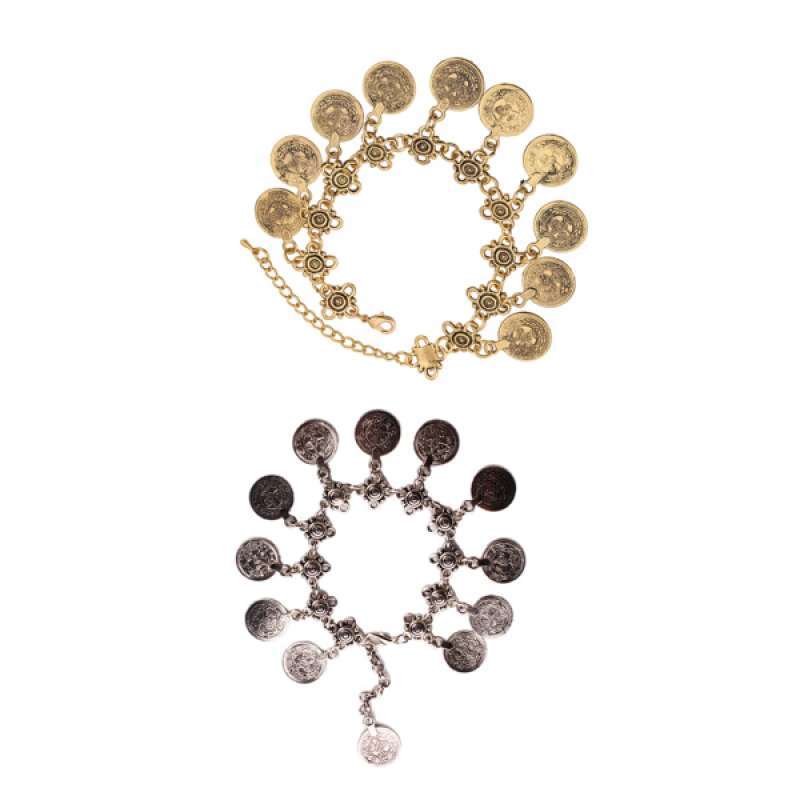 Jual 2pcs Coin Drop Belly Bracelet Dance Ethnic Bohemian Jewelry Anklet Chain Online Oktober 2020 Blibli Com