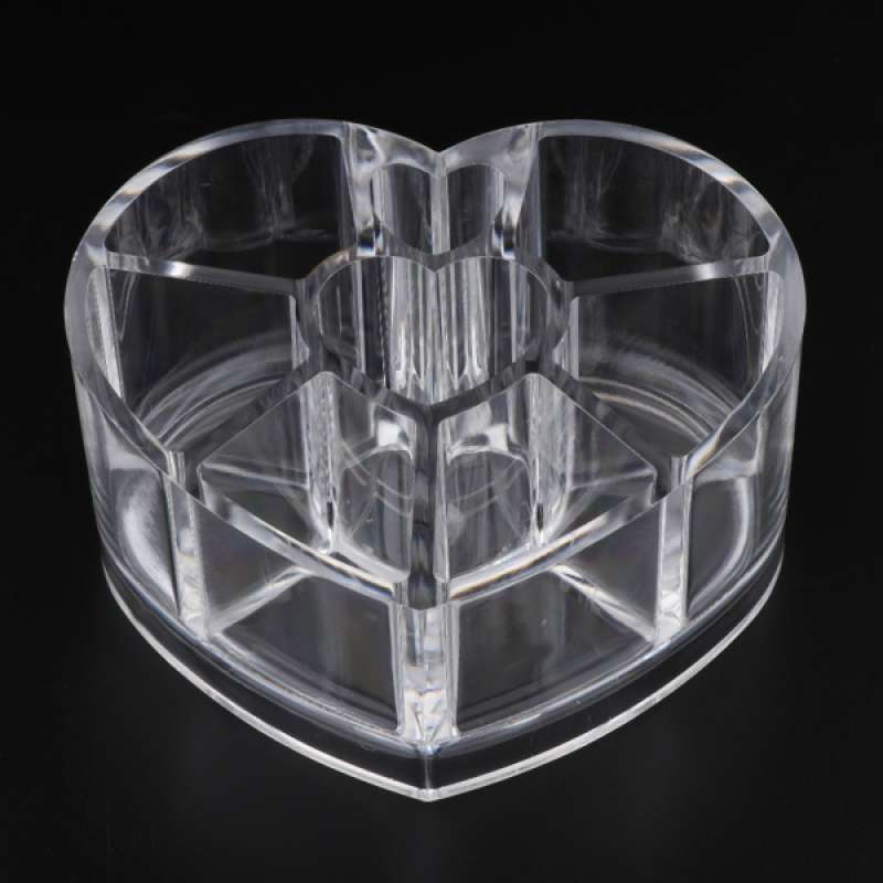 Jual Heart Transparent Acrylic Cosmetic Organizer Makeup Case Jewelry Storage Box Online November 2020 Blibli Com