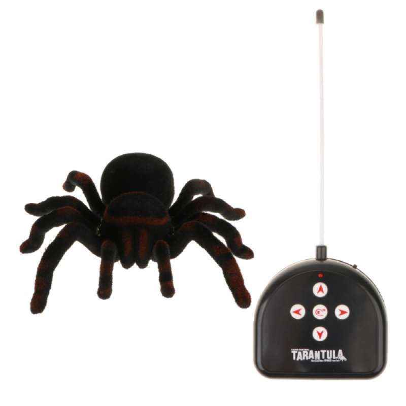 Remote Control Creepy Soft Plush Spider Infrared RC Tarantula Prank Bug Toy 