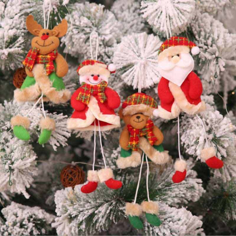 Jual 2x Christmas Holiday Ornaments Plush Doll Christmas Tree Hanging Decor Bears Online November 2020 Blibli Com