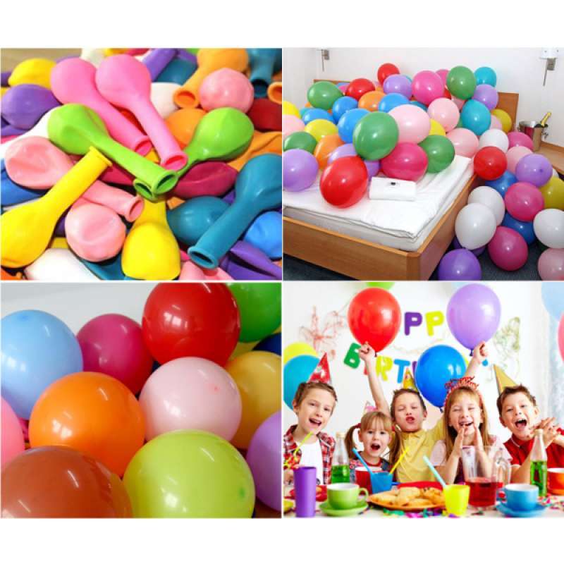 Jual 100 Packs Assorted Color 12 Latex Party Balloons For Birthday Party Supplies Online Desember 2020 Blibli