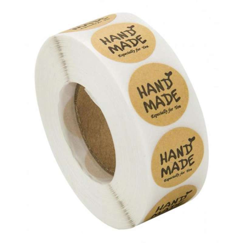 500Pcs HAND MADE Craft Paper Packaging Seals Sealing Sticker Label Cute