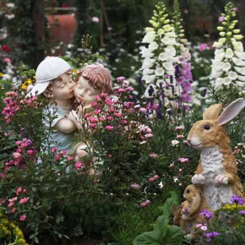 Jual Resin 3 Rabbits Set Statue Home Garden Lawn Ornaments Animal Model Figurine Online Januari 2021 Blibli
