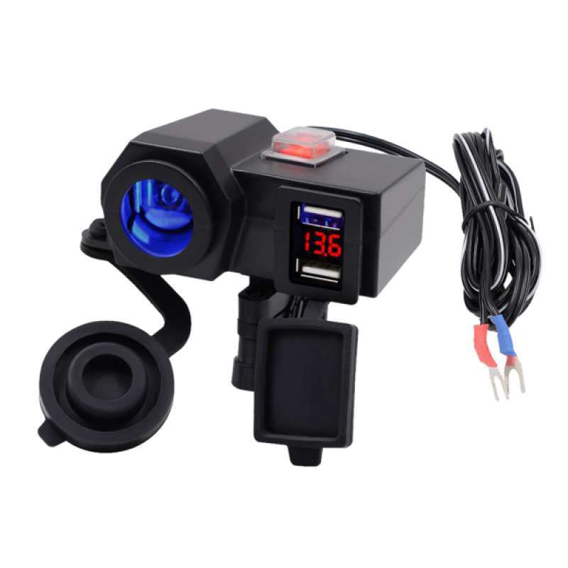 Jual Oem Waterproof Usb Charger Led Voltmeter Cigarette Lighter Socket For Motorcycle Online Desember 2020 Blibli