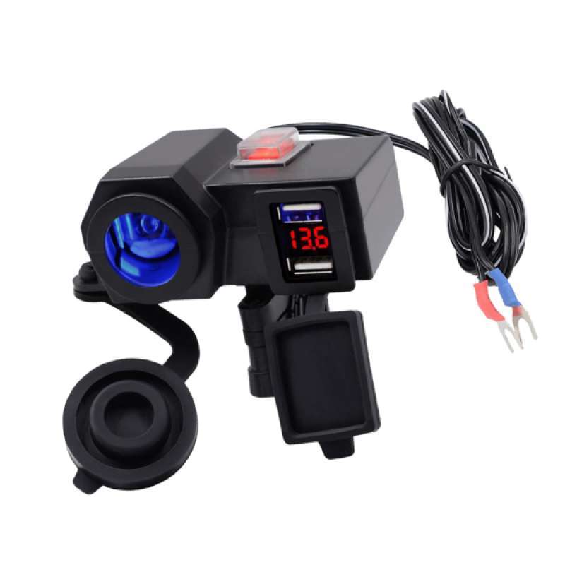 Jual Oem Waterproof Usb Charger Led Voltmeter Cigarette Lighter Socket For Motorcycle Online Desember 2020 Blibli
