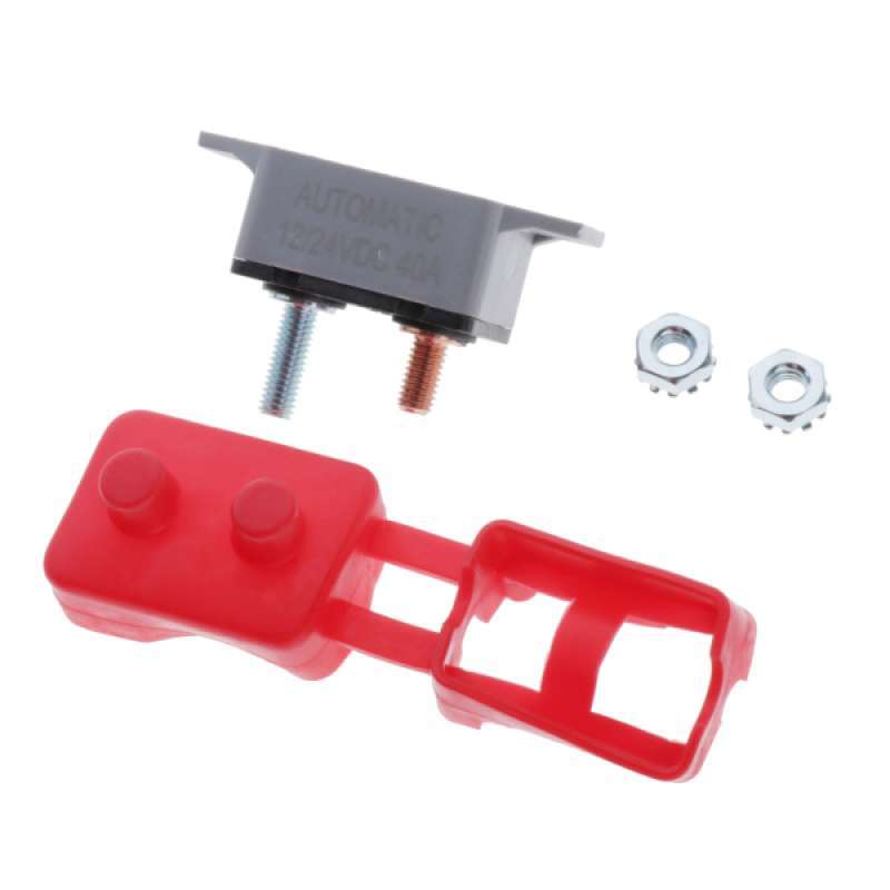 Universal 40AMP 12v Auto Automatic Fuse Reset Circuit Breaker Copper Stud Bolt 
