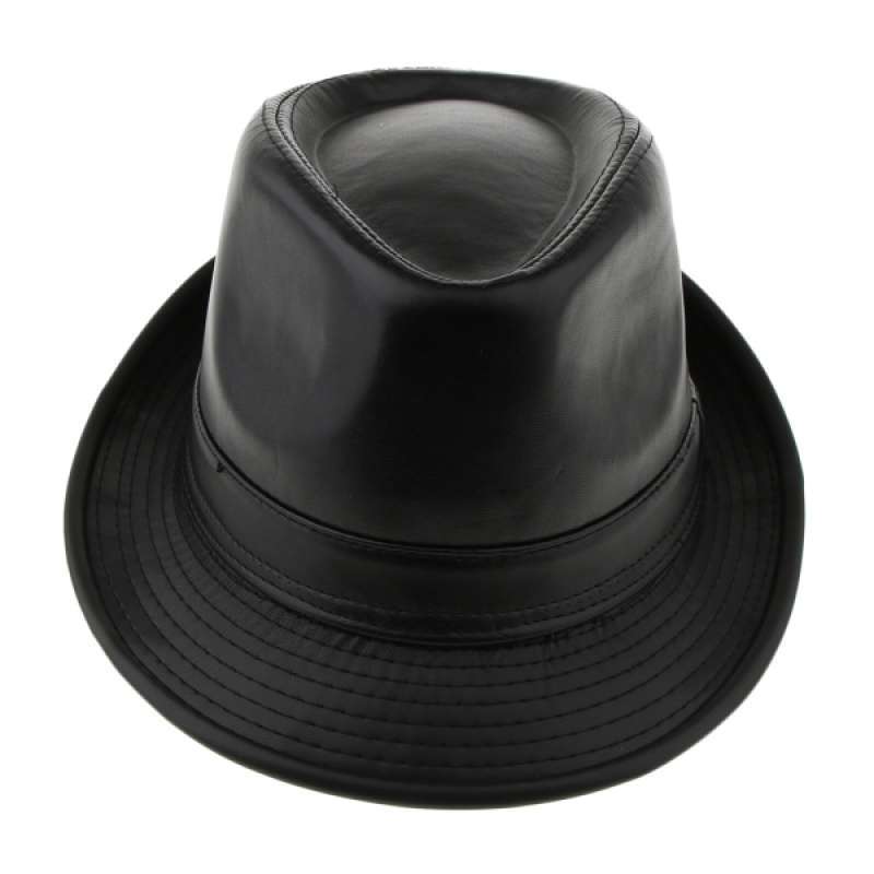 Jual Men Winter Fashion Leather Fedora 