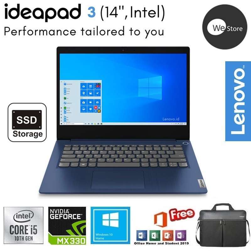 Jual Lenovo Ideapad 3 14iil05 Peid Notebook I5 1035g1 8gb 512gb Ssd Nvidia Mx330 2gb 14fhd Ips Win10 Office Home Student Blue Online November 2020 Blibli