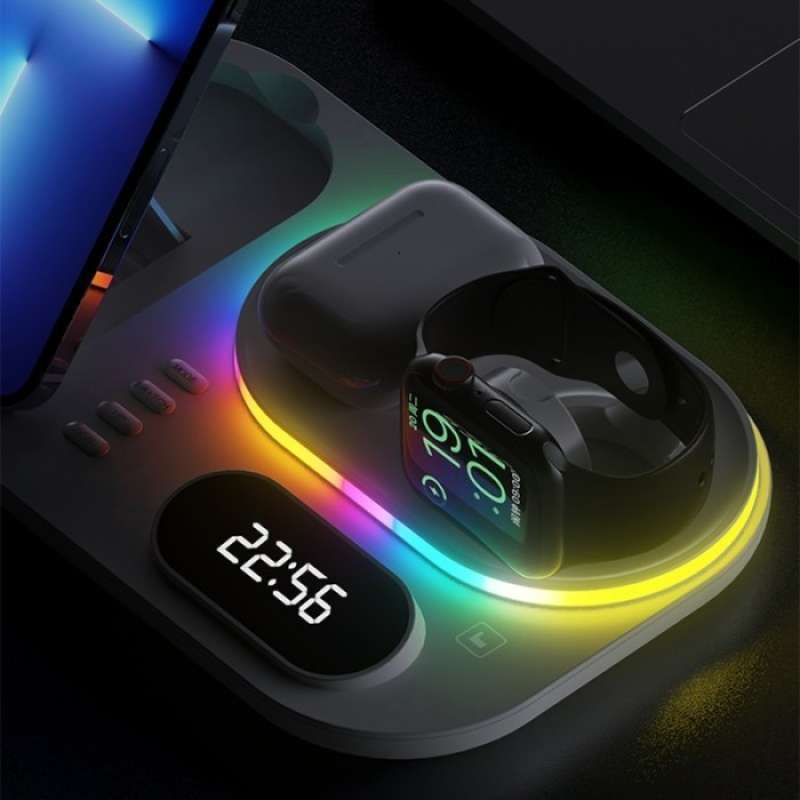 Promo Wireless Charger 3 in 1 Magsafe Apple Watch TWS Airpods A06