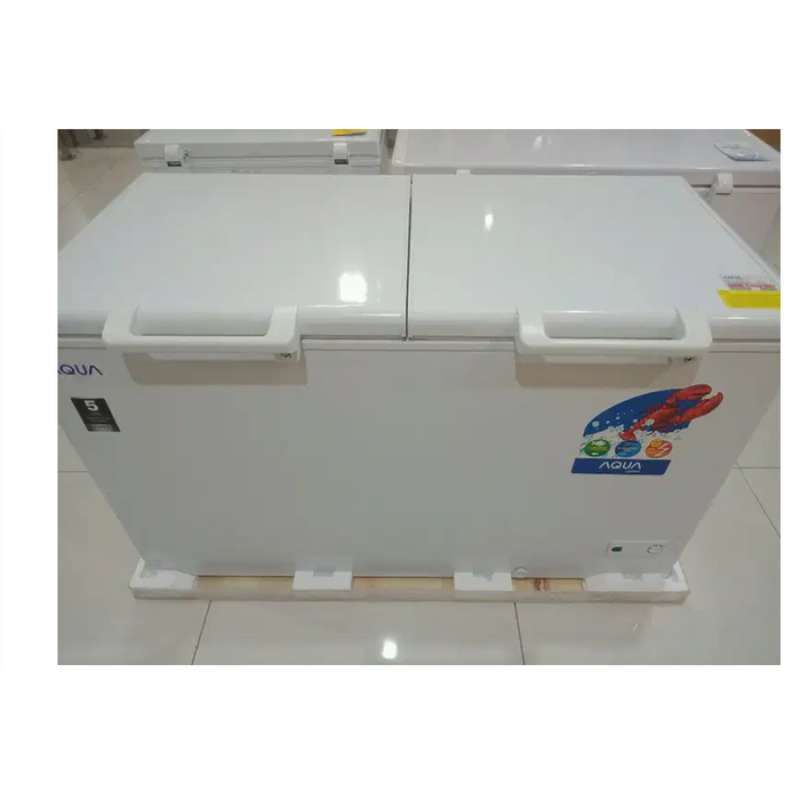Promo FREEZER BOX 2 PINTU AQUA AQF 450R murah promo garansi resmi