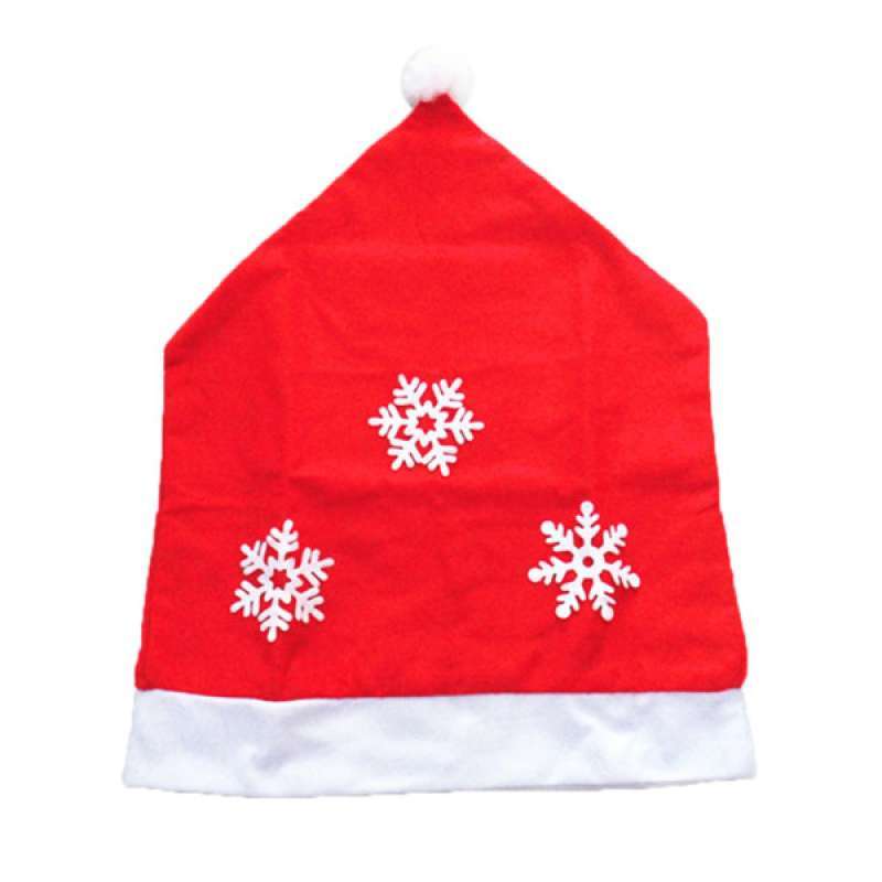 Jual Christmas Santa Red Hat Snowflake Decal Chair Cover Dinner Table Decor Gift Online Oktober 2020 Blibli Com