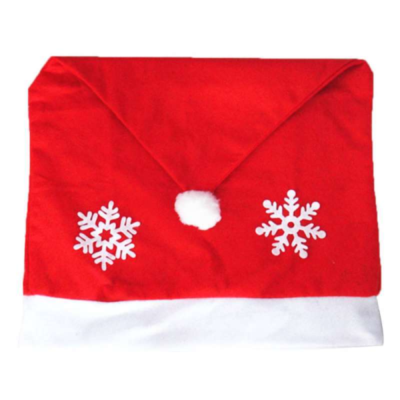 Jual Christmas Santa Red Hat Snowflake Decal Chair Cover Dinner Table Decor Gift Online Oktober 2020 Blibli Com