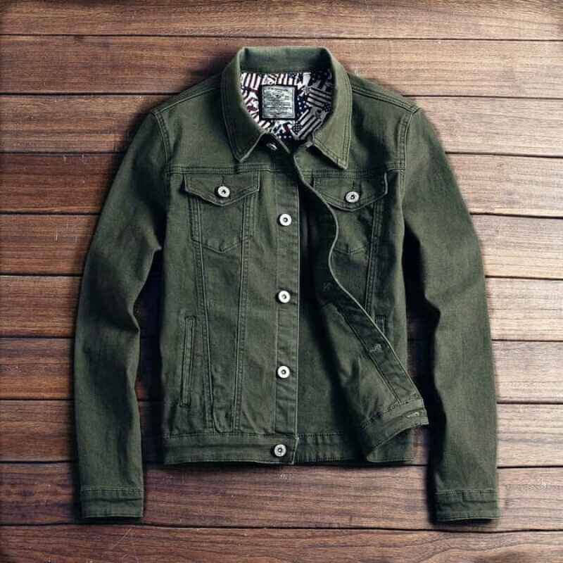 jaket denim army