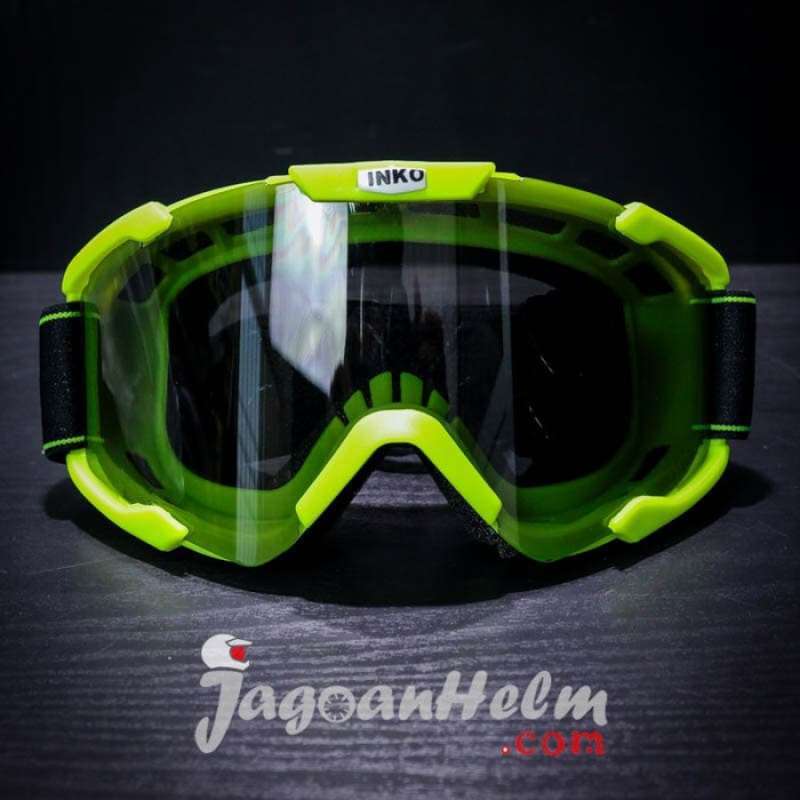 kacamata goggle inko yellow smoke google cross lentur trail