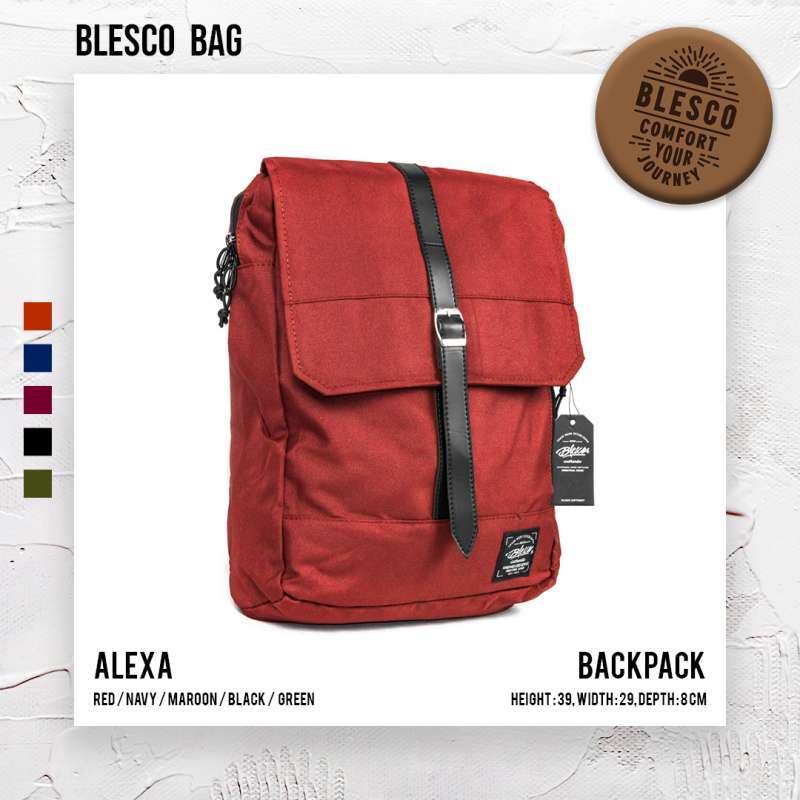 Blesco Alexa - Bacpack Fashion Unisex - Tas Ransel Kerja Laptop