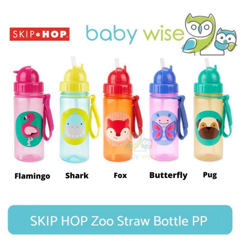 Skip Hop ZOO Straw Bottle - Raccoon
