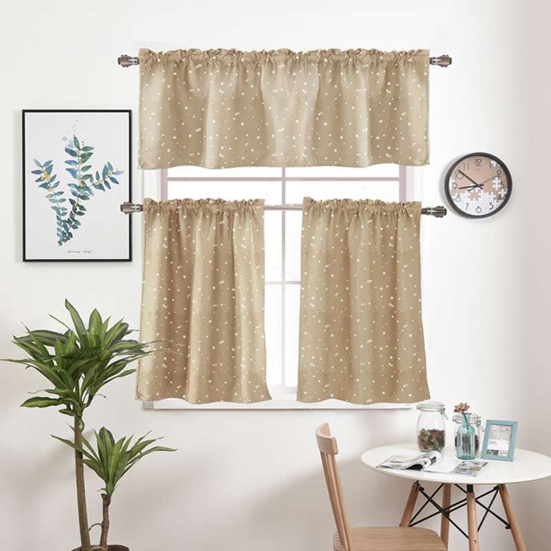 Jual Bluelans Stars Print Solid Color Kitchen Short Curtain Window Valance Drape Home Decor S Online Desember 2020 Blibli