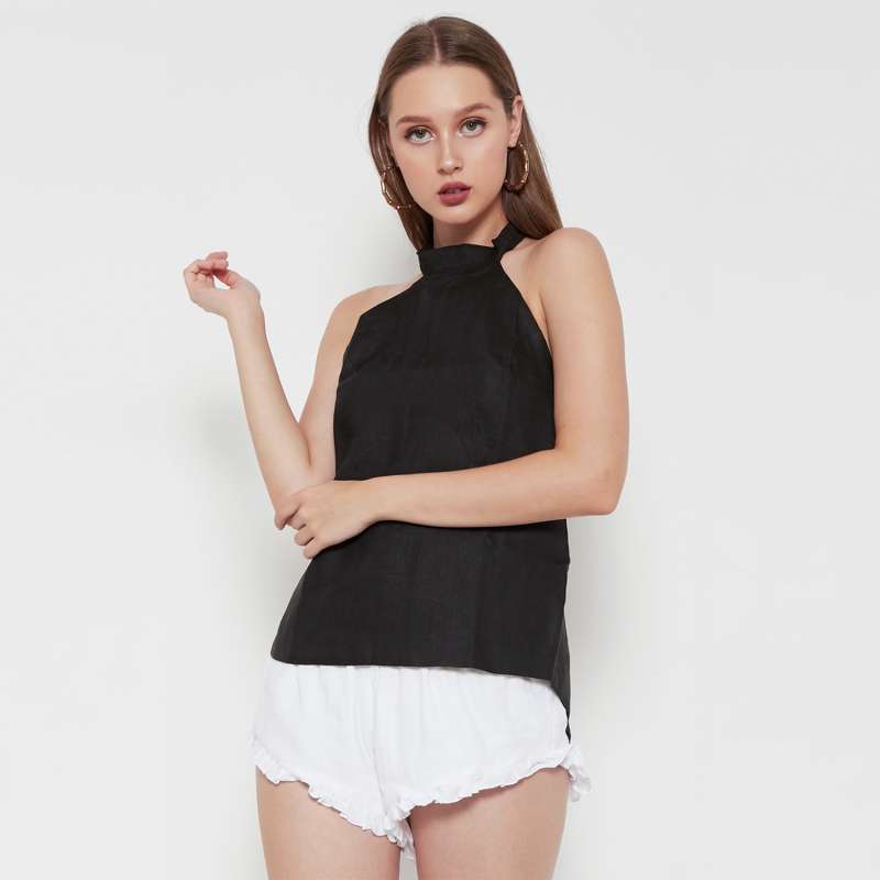 Jual Ver The Label Machu Picchu Linen Halter Top Online Desember 2020 Blibli