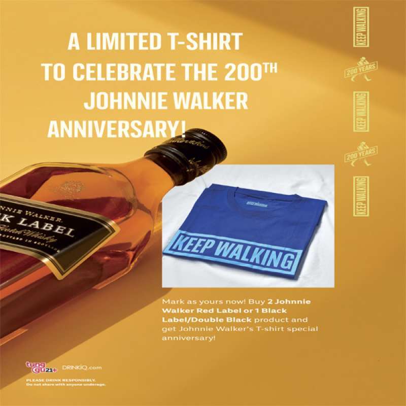 Jual Johnnie Walker Double Black Free Exclusive Johnnie Walker Tshirt Online April 2021 Blibli
