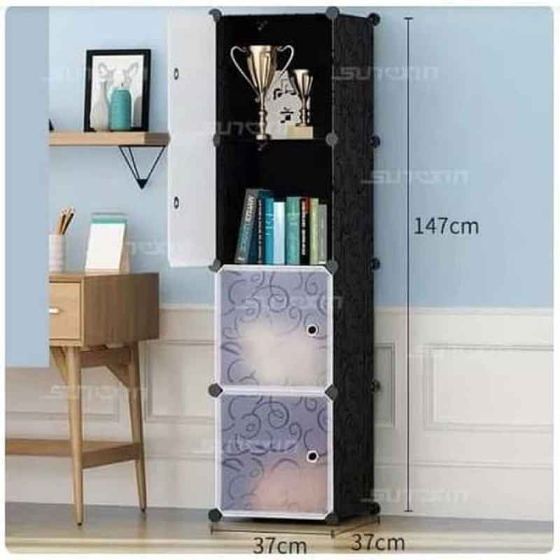 Jual Lemari Kotak Plastik Portable Bongkar Pasang Rak Serbaguna 4 Pintu Online Desember 2020 Blibli