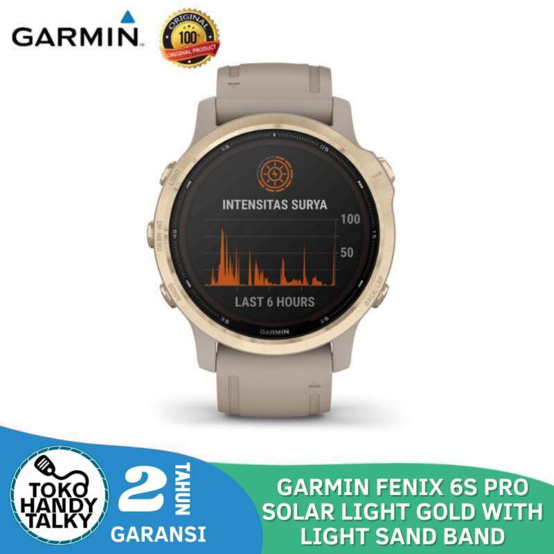 GARMIN FENIX 6S PRO SOLAR LIGHT GOLD 