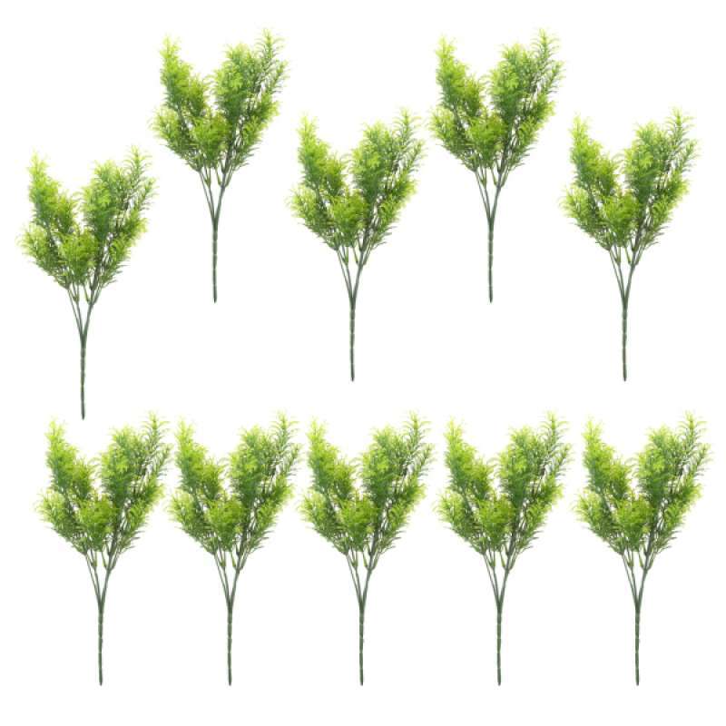2Pcs Artificial 30cm Plastic Cedar Tree Realistic Conifer Tree Decorative 