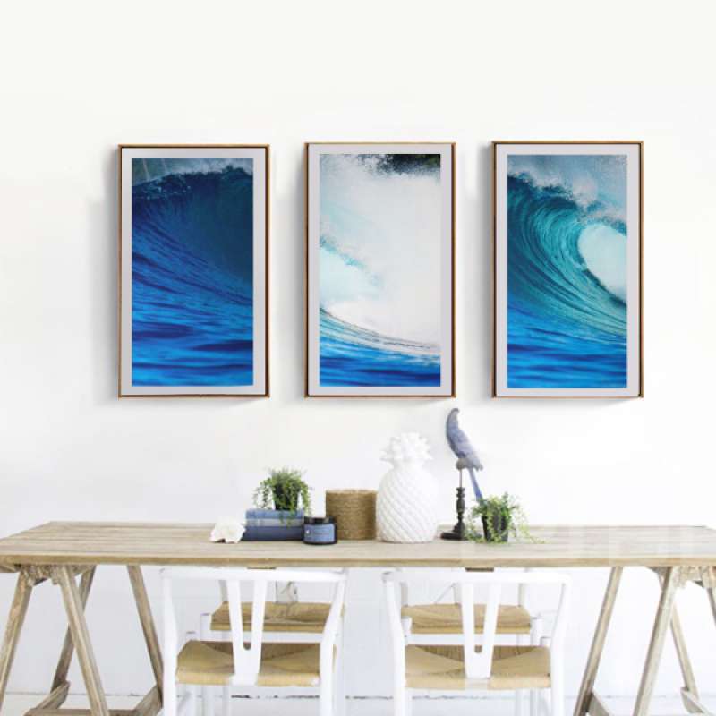 Jual 3pcs Modern Art Oil Painting Canvas Picture Waves Wall Home Decor 40x80cm No Frame Online Desember 2020 Blibli