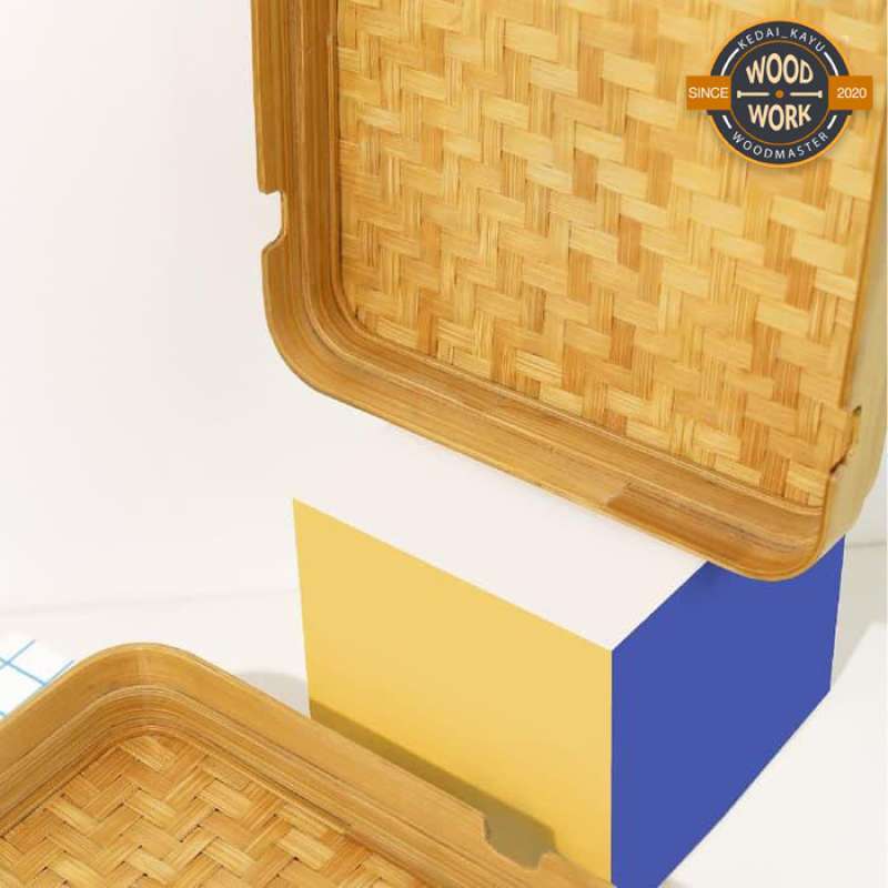 Jual Peralatan Dapur Hiasan Dekorasi Rumah Nampan Makanan Anyaman Bambu Serbaguna D43 Online November 2020 Blibli Com