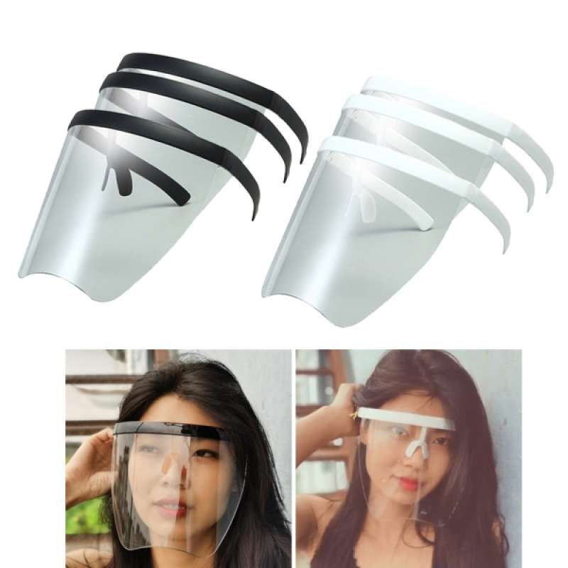 Jual Set Of 6 Face Shield Sunglasses Transparent Full Face Cover Wrap Visor Terbaru Juni 2021 Blibli