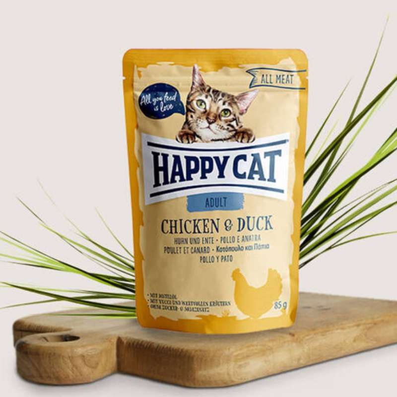 Jual Happy Cat Wet Food Adult Pouch Rasa Chicken Dan Duck 85 Gram Online Desember 2020 Blibli