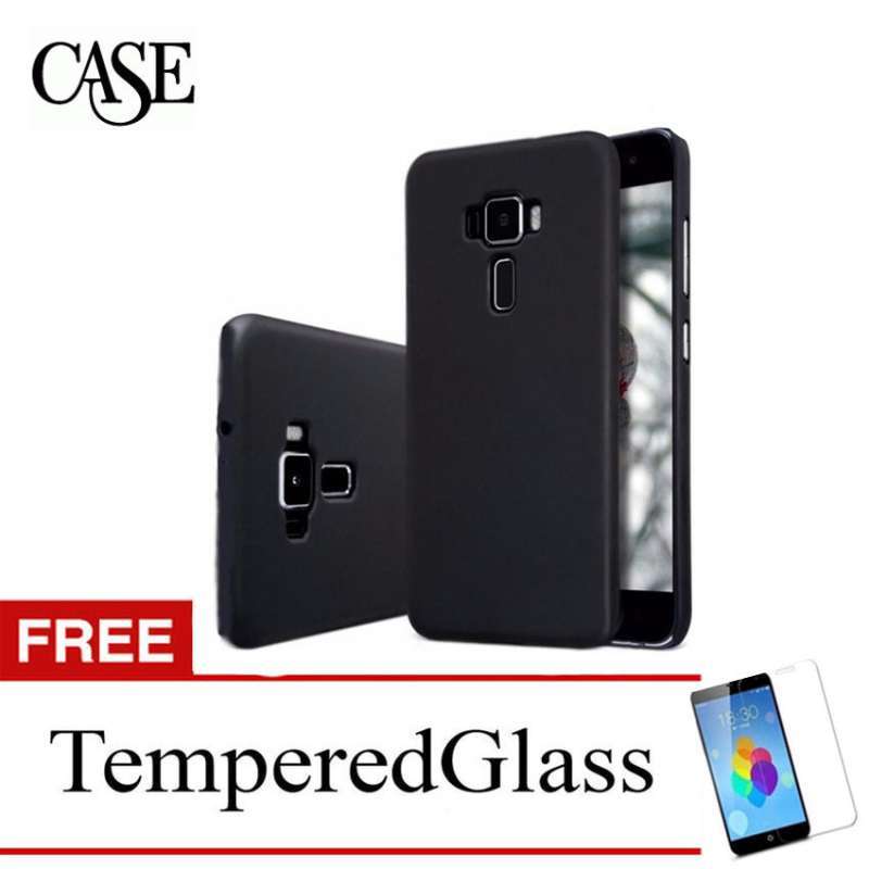 case for asus zenfone 3 5 2 inch ze520kl slim soft case hitam solid gratis tempered glass