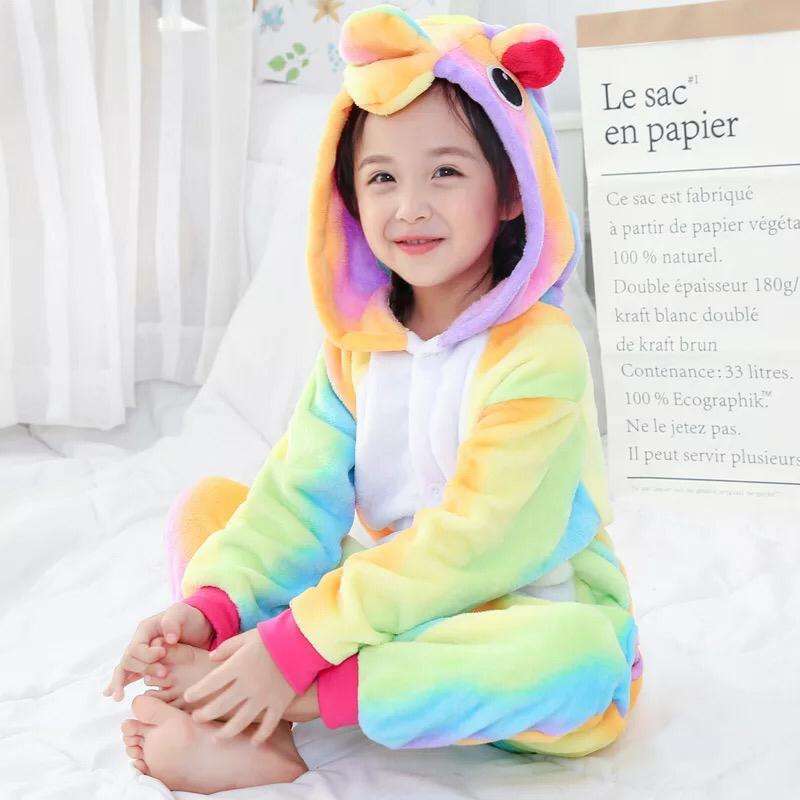 KOSTUM ONESIE BAJU UNICORN KUDA PONY RAINBOW PIYAMA COSPLAY ANAK KIGURUMI
