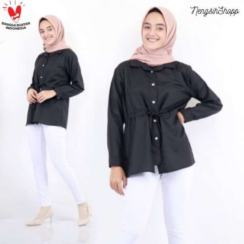 Jual Blouse Atasan Wanita Baju Wanita Kekinian Blouse Atasan Wanita Busui Terbaru Gisel Blouse Black Murah Mei 2021 Blibli