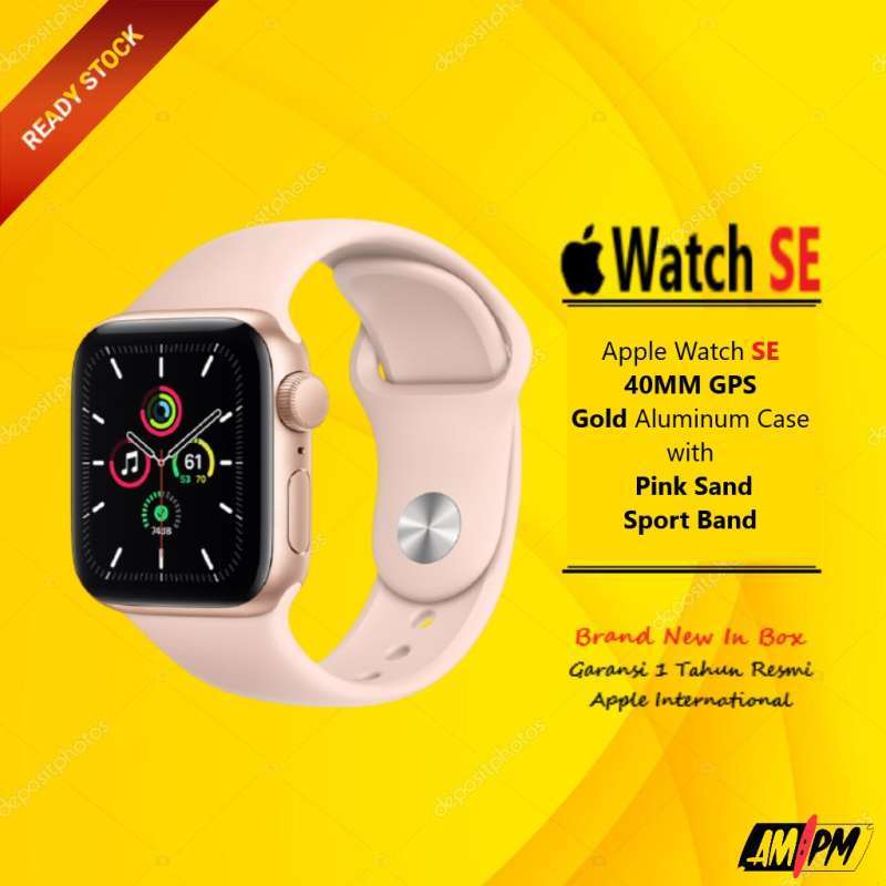 Promo Apple Watch SE Gold Aluminum Case 40mm With Pink Sand Sport Band  [GPS] di Seller AMPM Official Store - Kota Jakarta Pusat, DKI Jakarta |  Blibli